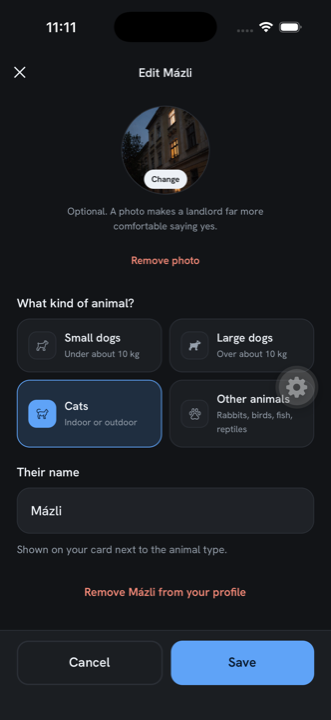 Pet edit
