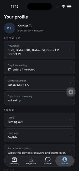 Profile landlord